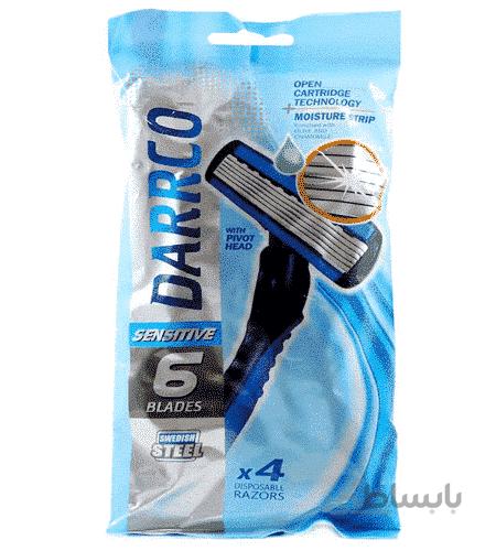 خودتراش مردانه مدل 6 لبه بسته 4 عددی دورکو