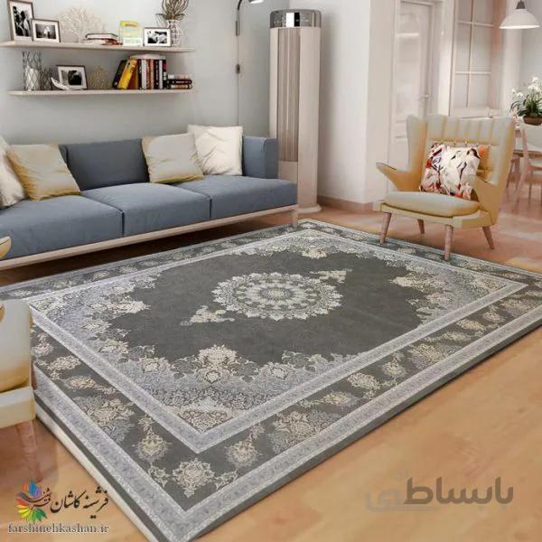 فرش گیتی دودی 1200 شانه طلاکوب خاب ساده