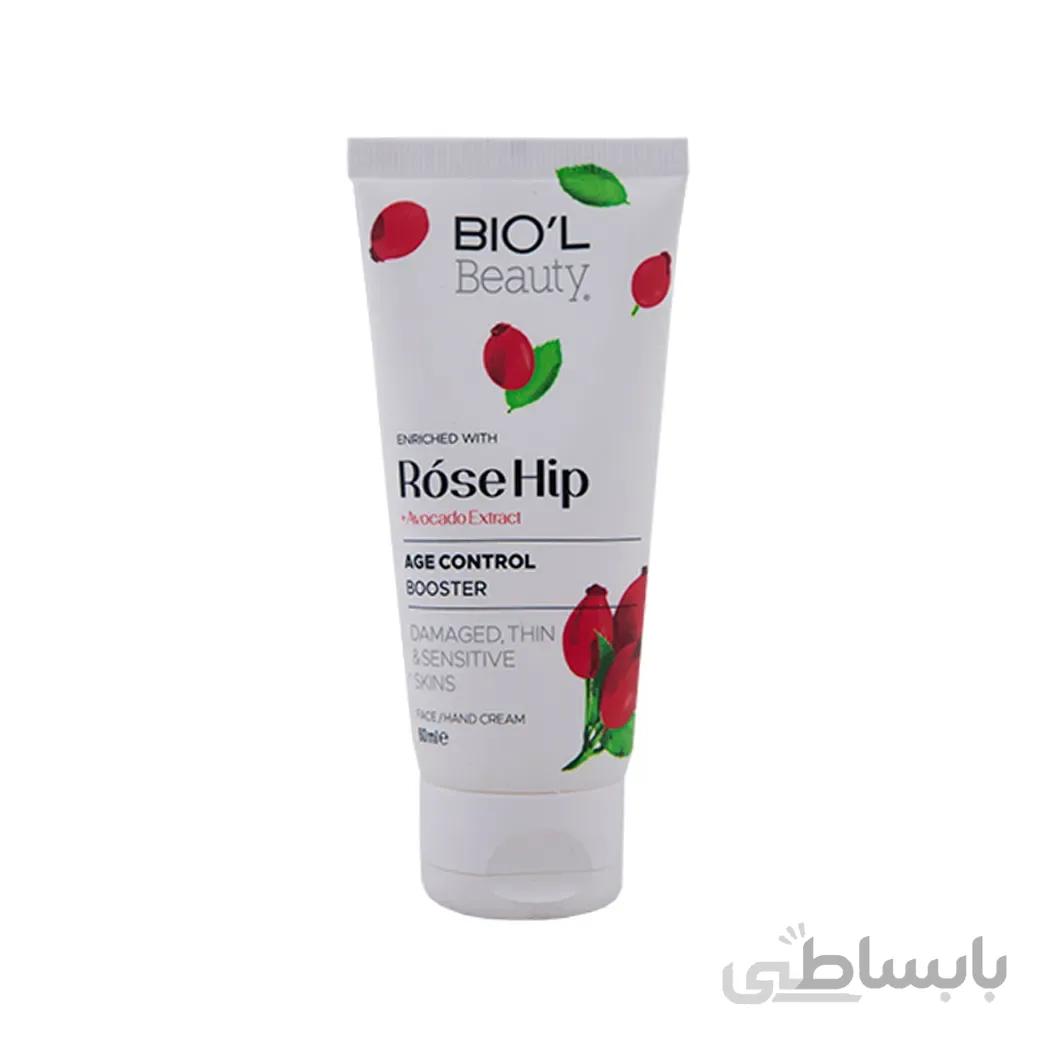 کرم مرطوب کننده تیوپی کم چرب، روغن رزهیپ و آووکادو بیول ا Moisturizing Hand Cream With Rose Hip Extract 60ml BIOL