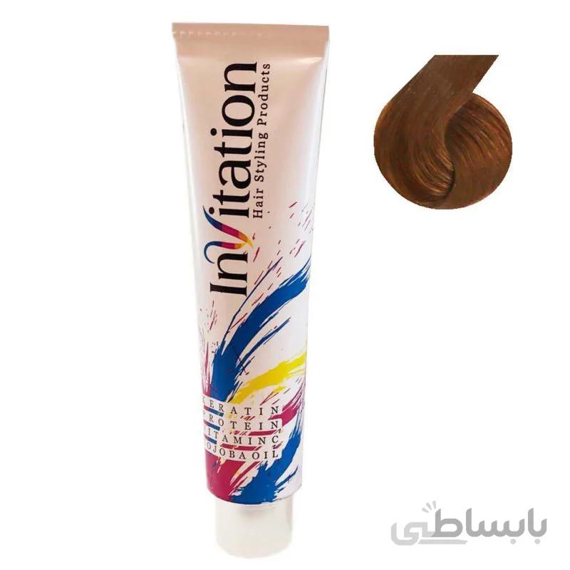 رنگ مو اینویتیشن شماره 6.65 رنگ بلوند شکلاتی تیره حجم 120 میل
