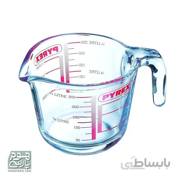 شیرجوش پیمانه ای پیرکس فرانسه 2 سایز مدل Classic Glass