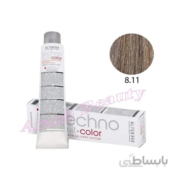 رنگ مو تکنو آلترگو 8.11 بلوند خاکستری(بژ)روشن شدید