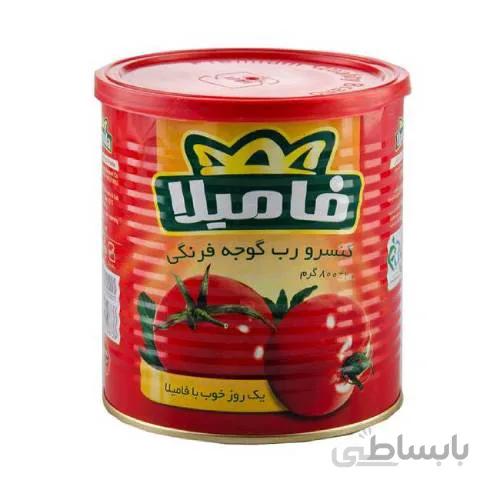 رب گوجه فرنگی فامیلا ۸۰۰ گرم آسان بازشو- باکس ۱۲ عددی