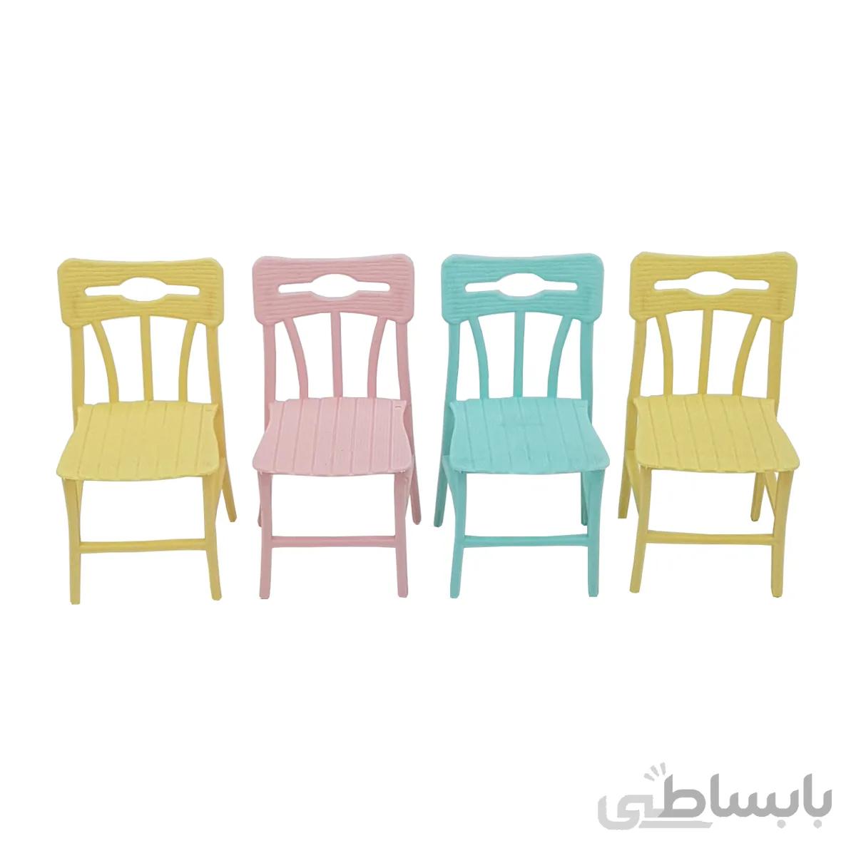 دکوری صندلی مینیاتور مجموعه 4 عددی