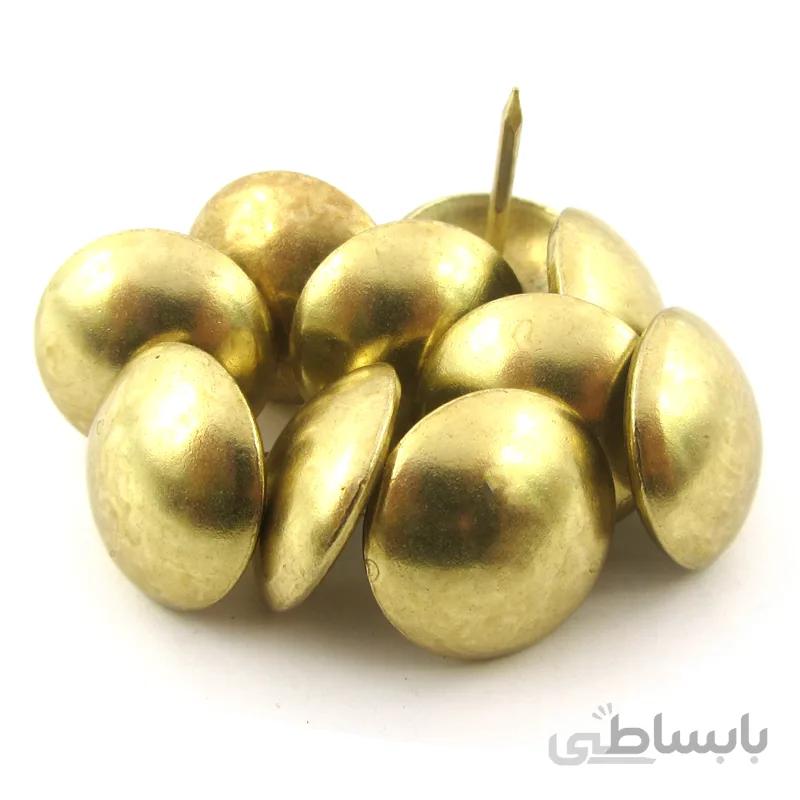 گل میخ ساده طلایی طول 19 قطر 16 میلی متر بسته 10 عددی