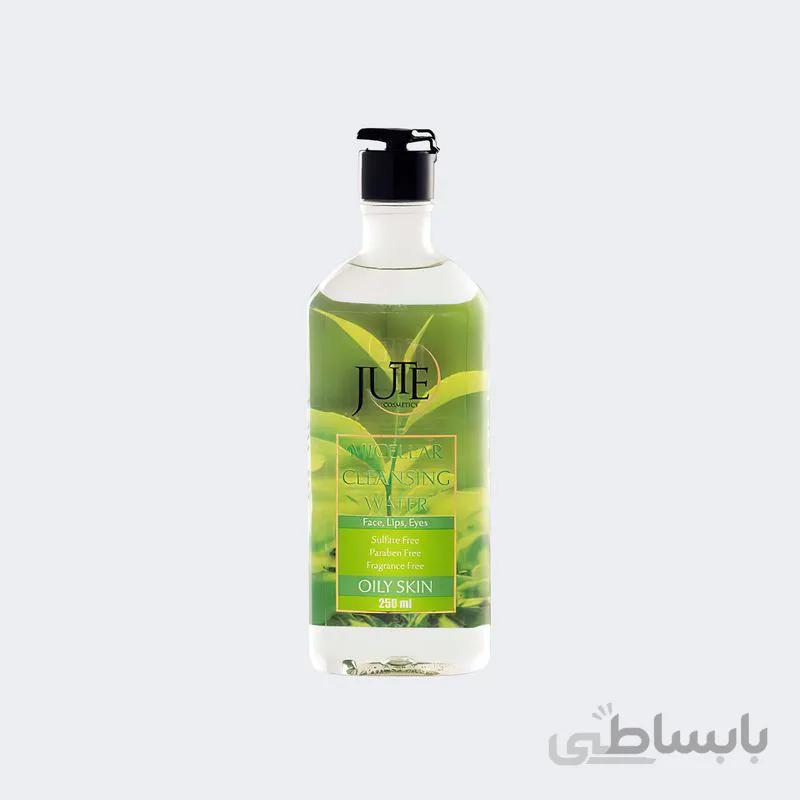 میسلار واتر پاککننده آرایش چشم و صورت Jute (ژوت) مناسب پوست چرب حجم 250 میلیلیتر
