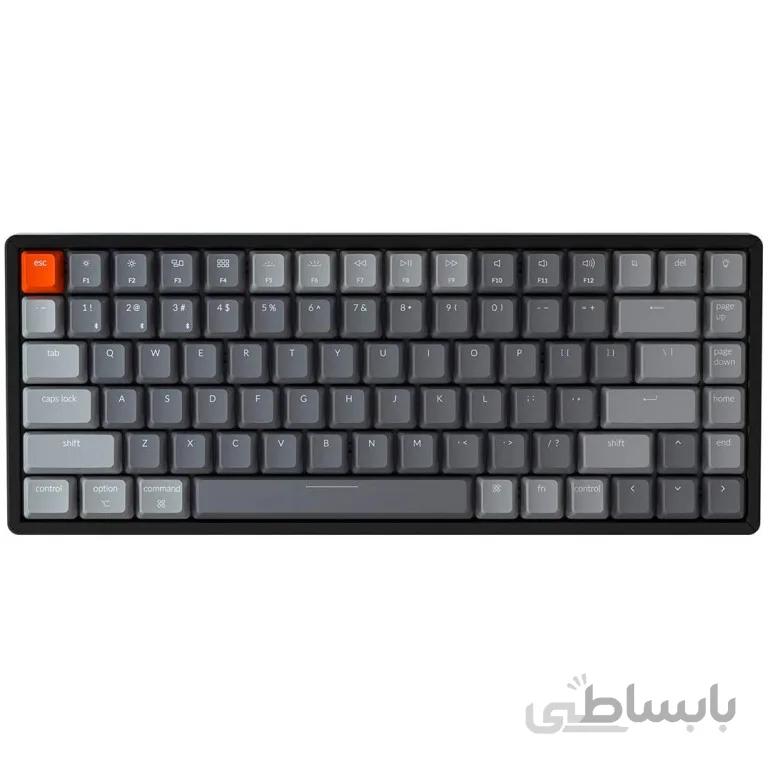 کیبورد Keychron K2 Wireless Blue Switch v2 ا Keychron K2 Wireless Bluetooth/USB Wired Gaming Mechanical Keyboard, Compact 84 Keys Tenkeyless RGB LED Backlit Aluminum Frame for Mac Windows, Gateron Blue Switch, Version 2