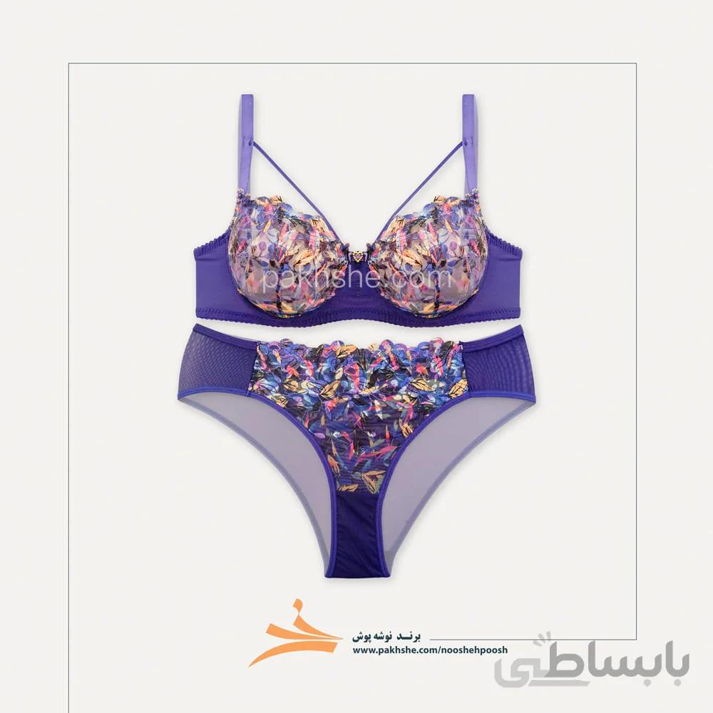 ست بنفش فنردار تورگاز برند نوشه پوش کد 55089