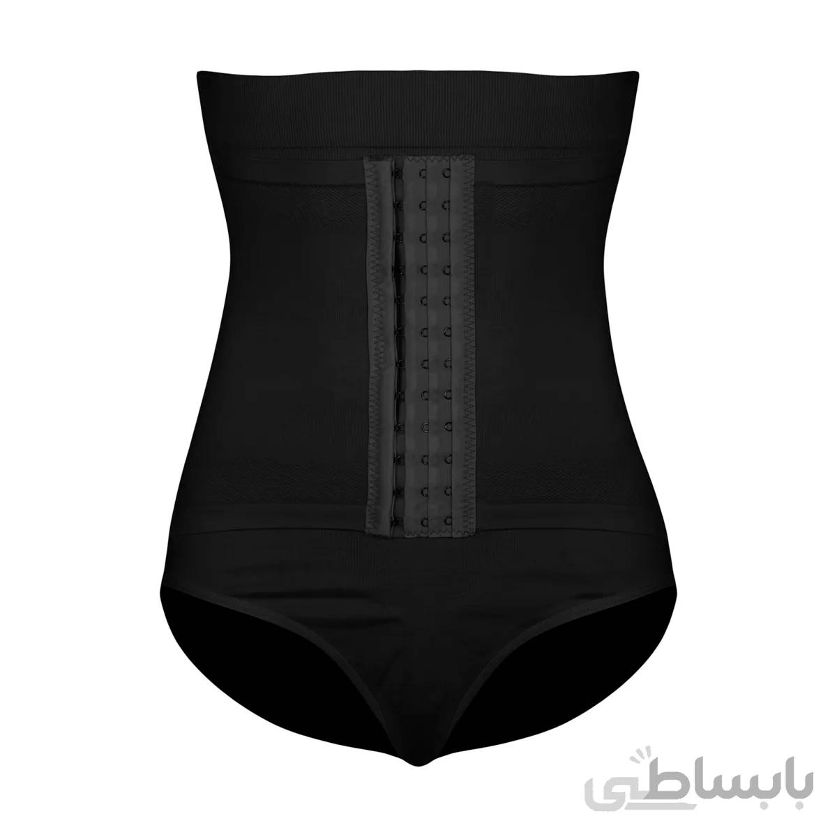 گن اسلیپ جلو قزن دار و فاق غزن دار ژله ای مشکی کد 3018