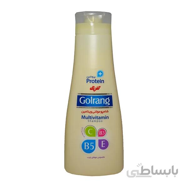 شامپو ویتامینه و پروتئینه موهای معمولی و چرب گلرنگ - 900 گرمی ا Golrang multi vitamine Plus Protein Oily Hair Shampoo 900g