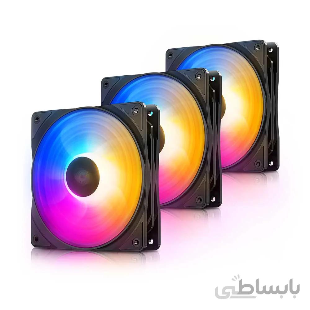 فن کیس دیپ کول RF 120 FS بسته 3 عددی ا DeepCool RF 120 FS 3 in 1 Case Fans