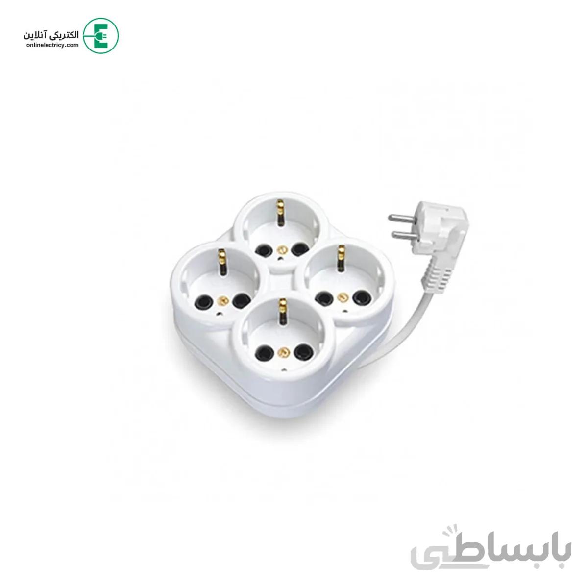 پریز چهار خانه سهند ارتدار با کابل 1/8 متری(خیام الکتریک)