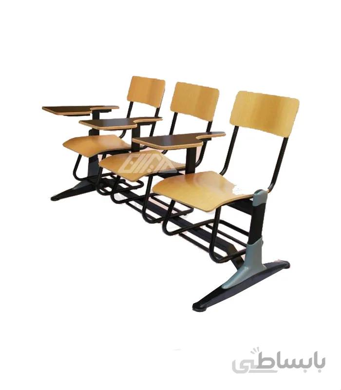 صندلی محصلی mdf با سبد و قلاب سه نفره sh-233