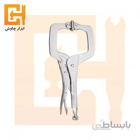 انبر قفلی C شکل ایران پتک مدل HE 1110 سایز 11 اینچ