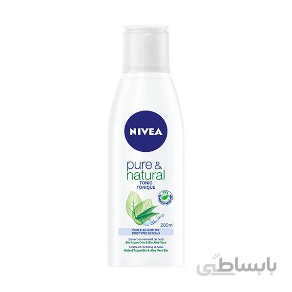 تونر پاک کننده ارایش صورت نیوا مدل pure and amp natural حجم 200 میلی لیتر