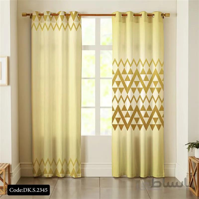 پرده پانچی (هازان و مخمل) کد DK.S.2345 طرح اسپرت اهرام
