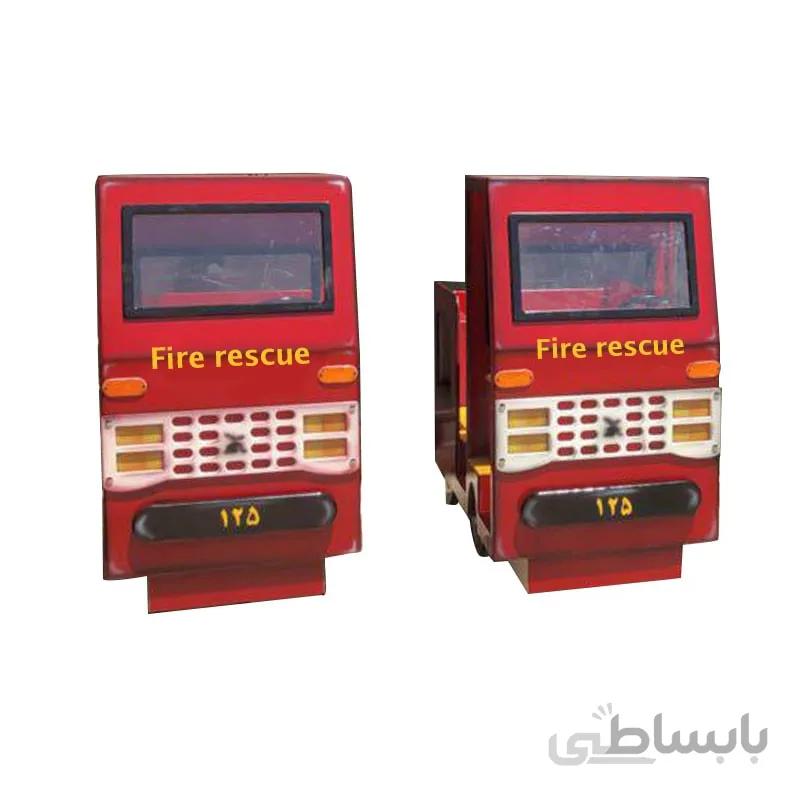 خانه مشاغل کودک ماشین آتش نشانی چوبی