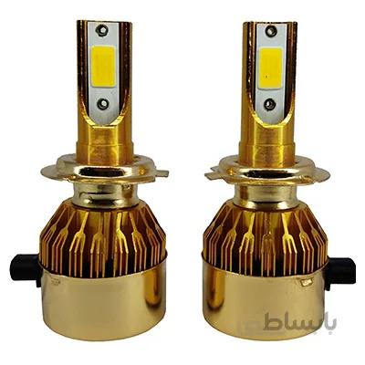 هدلایت دو طرف زرد لیمویی 250W لنزو مدل C6 پایه H7