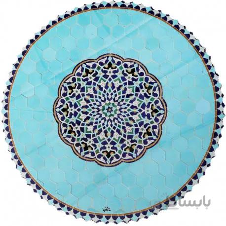 رومیزی مخمل گرد حوض نقاشی