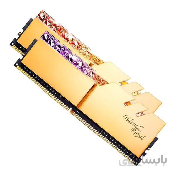 رم جی اسکیل مدل Trident Z Royal 64GB DUAL 3600MHz CL18 DDR4 ا G.Skill Trident Z Royal 64GB DUAL 3600MHz CL18 DDR4 RAM