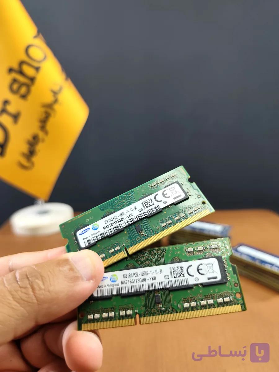 رم لپ تاپ سامسونگ مدل 12800S استوک ظرفیت 4 گیگابایت DDR3L فرکانس 1600 مگاهرتز CL11