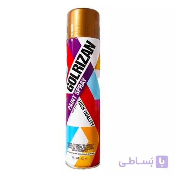 اسپری رنگ طلایی اکلیلی گلریزان حجم 300 میلیلیتر مناسب تزئینات، دکوراسیون و کارهای هنری