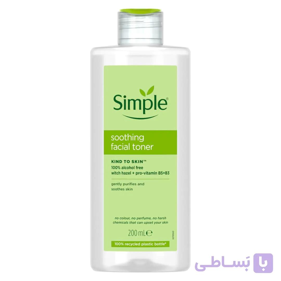 تونر سیمپل مدل Kind To Skin | متعادلکننده و طراوتبخش پوست