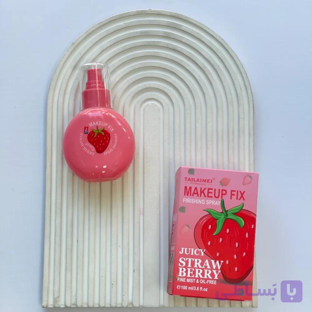 اسپری فیکس آرایش تایلامی با رایحه توت فرنگی حجم ۱۰۰ میلی لیتر | TAILAIMEI Strawberry Setting Spray