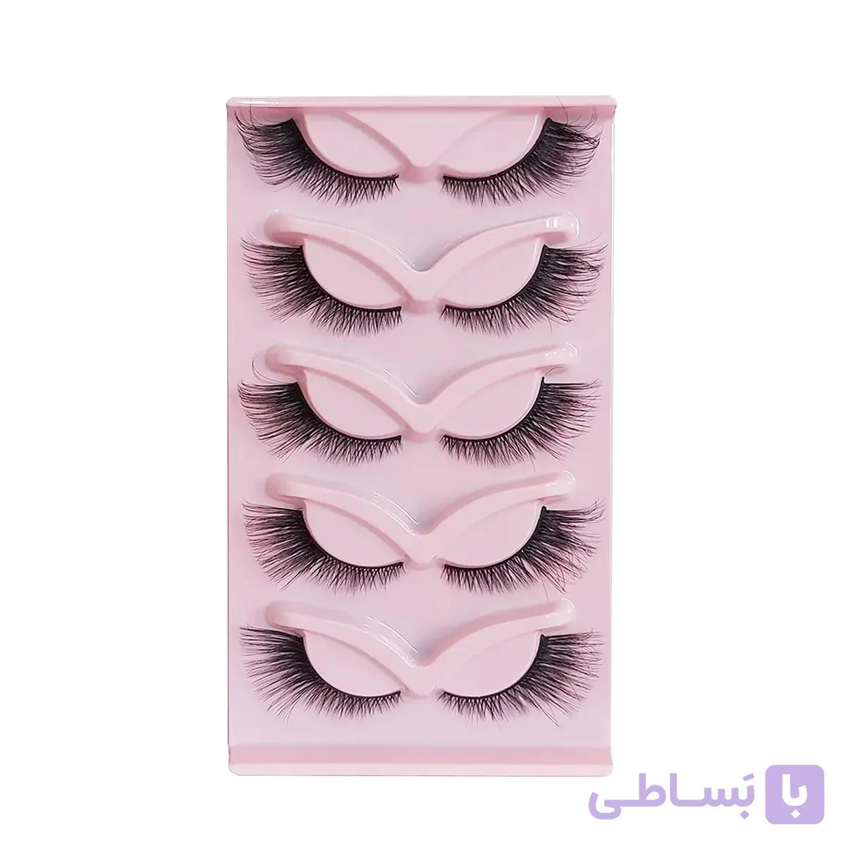 مژه روباهی یا چشم گربه ای مدل XY23 بسته 5 جفتی