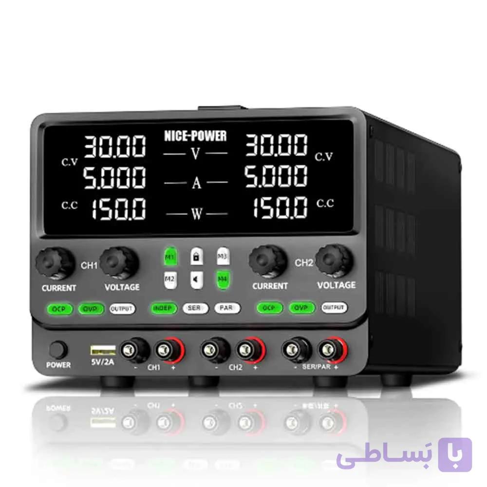 منبع تغذیه 2 کاناله 30V 5A نایس پاور NICE-POWER SPPS305-2KD