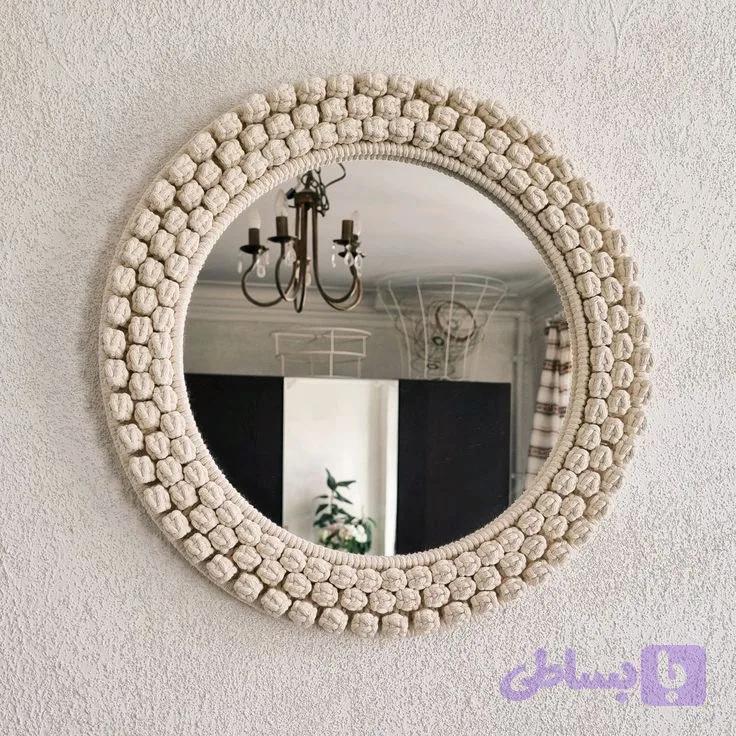 آینه مکرومه مدل فندقی