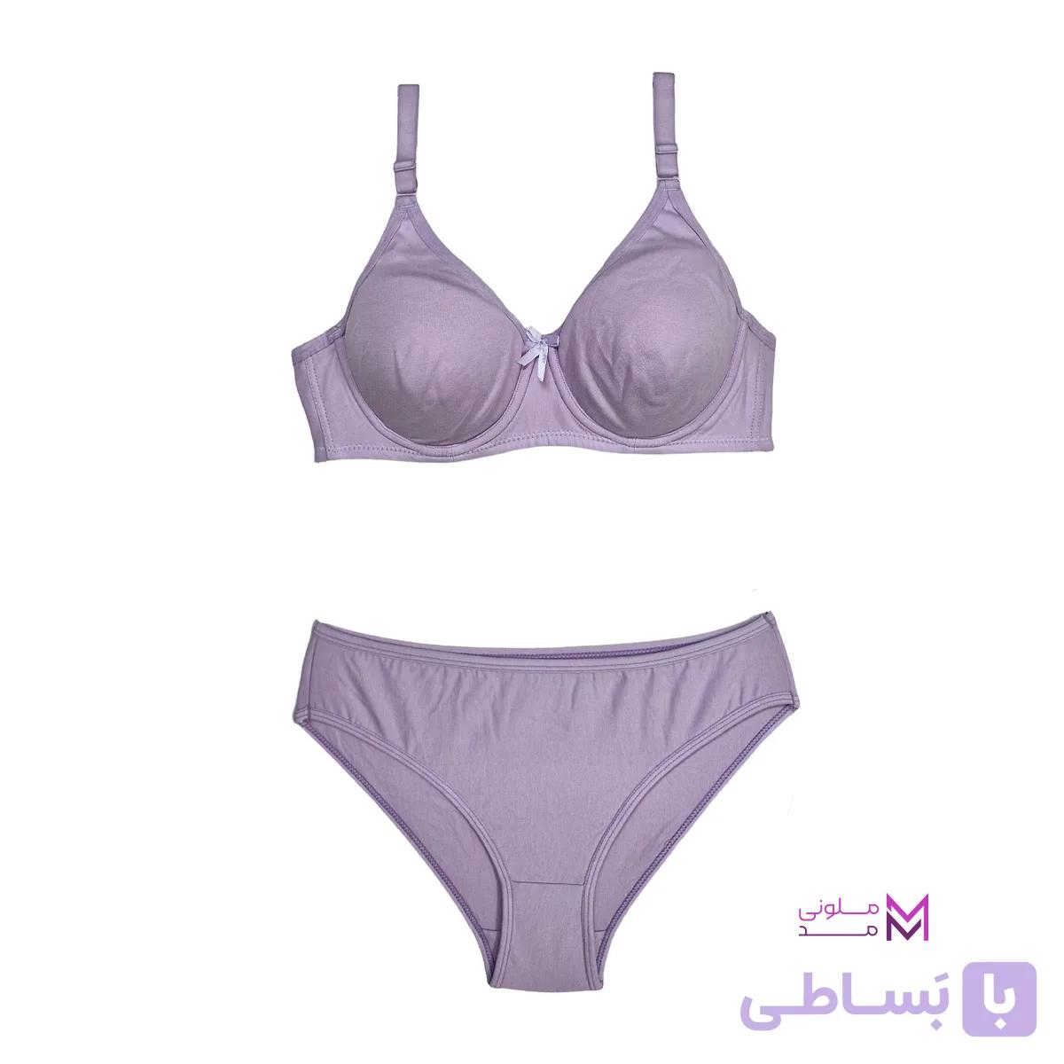 ست سوتین و شورت نخی ساده برند نوشه - رنگ بندی - ملونی مد
