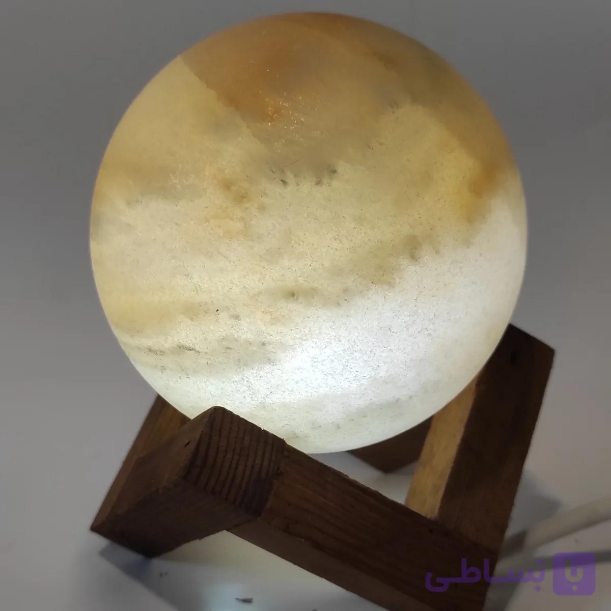 آباژور سنگ نمک طرح کره قطر 10 سانت کد D104