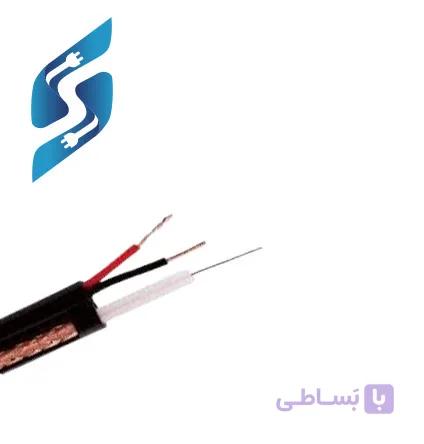 کابل rg59 سایز 0.7 96 رشته با سیم برق 0.75