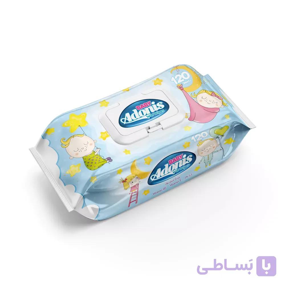 دستمال مرطوب کودک آدنیس 120برگ