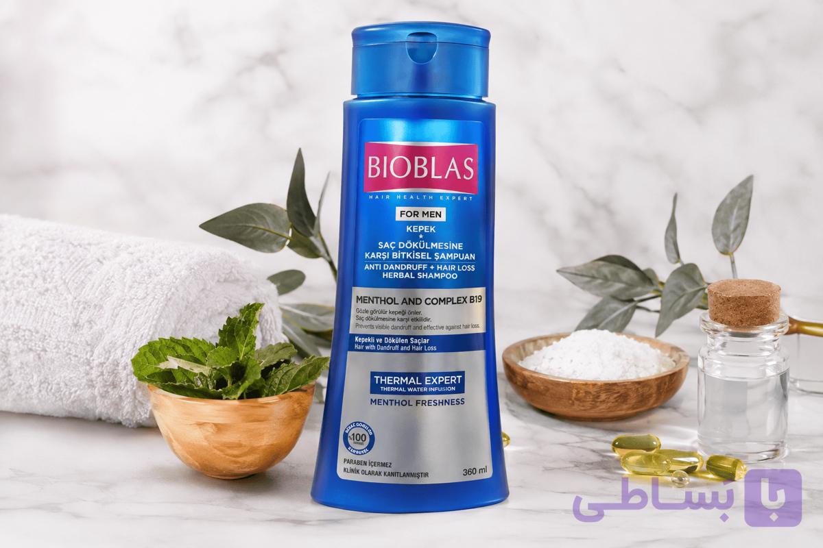 شامپو ضد ریزش مو بیوبلاس مدل Herbal Complex B19 حجم 360 میلیلیتر