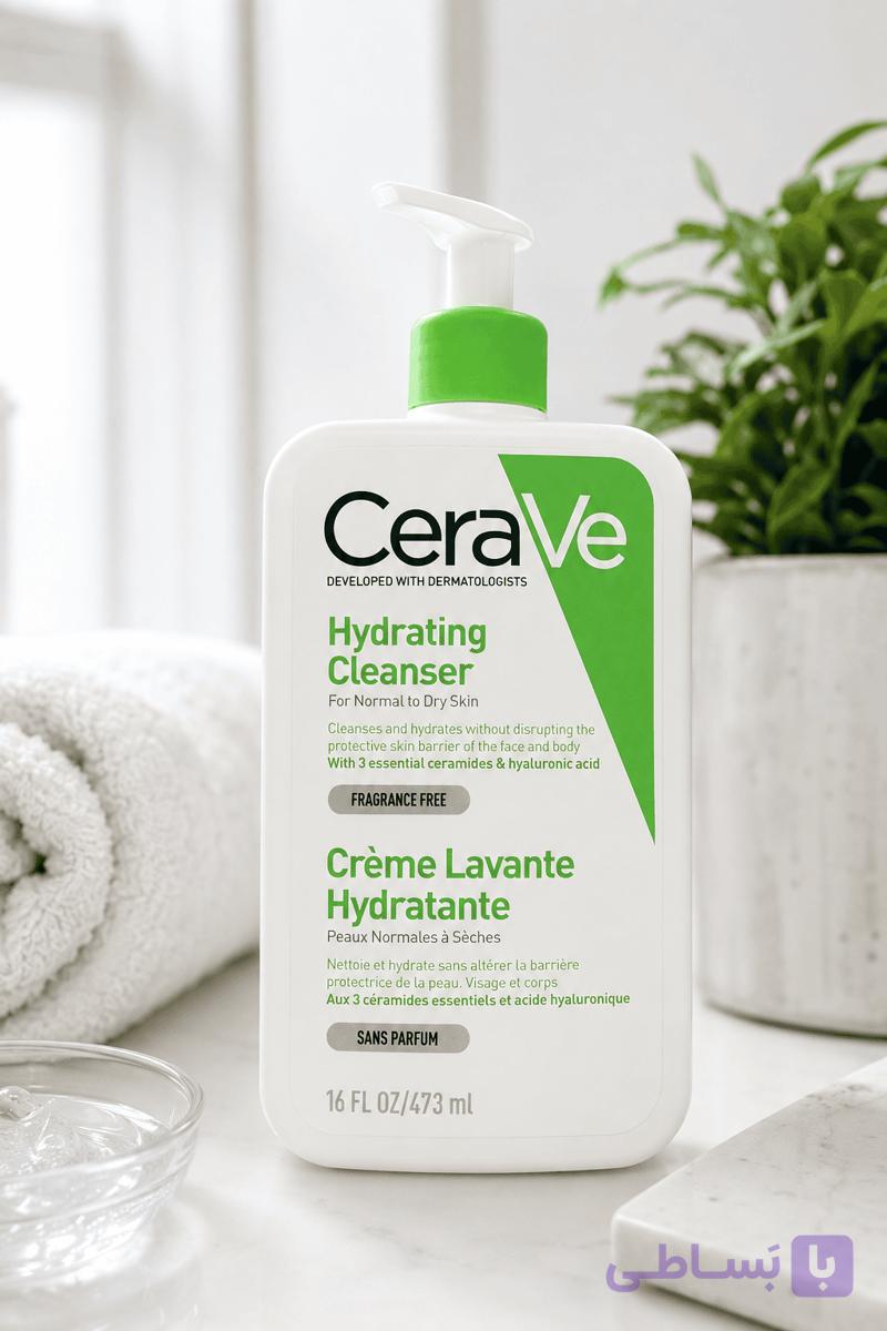 ژل شستشوی صورت سراوی Hydrating Cleanser حجم 473 میلیلیتر