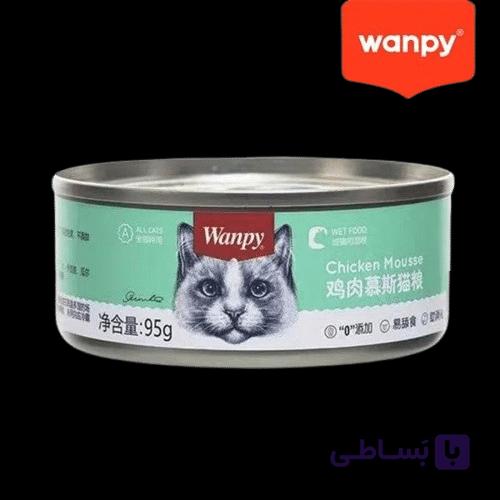 کنسرو گربه ونپی جگر مرغ و گوشت گاو ۹۵ گرم