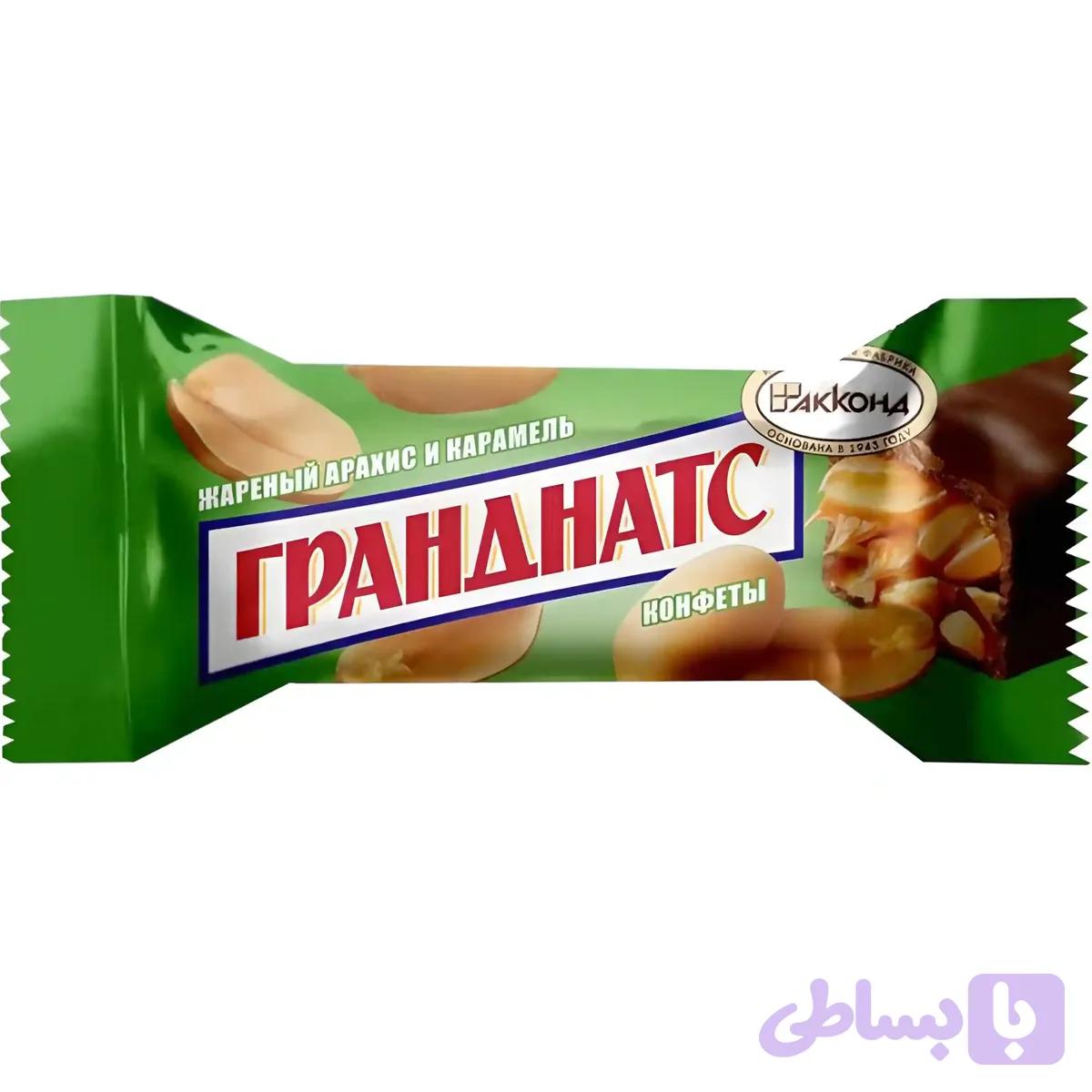 شکلات گرند ناتس آکوند با مغز کارمل و بادام زمینی Akkond Grandnuts