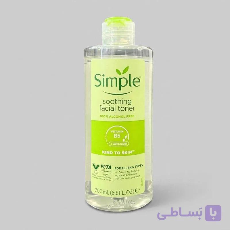 تونر تسکیندهنده سیمپل مدل Kind to Skin_Simple Kind to Skin Soothing Facial Toner