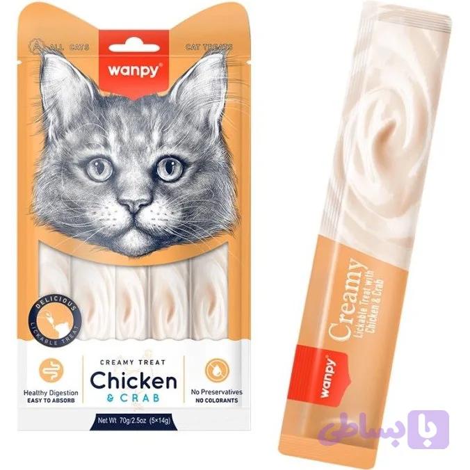بستنی گربه ونپی با طعم ماهی تن و ماهی کاد Tuna & Codfish وزن 14 گرم -1 عددی - پت شاپ فنچول