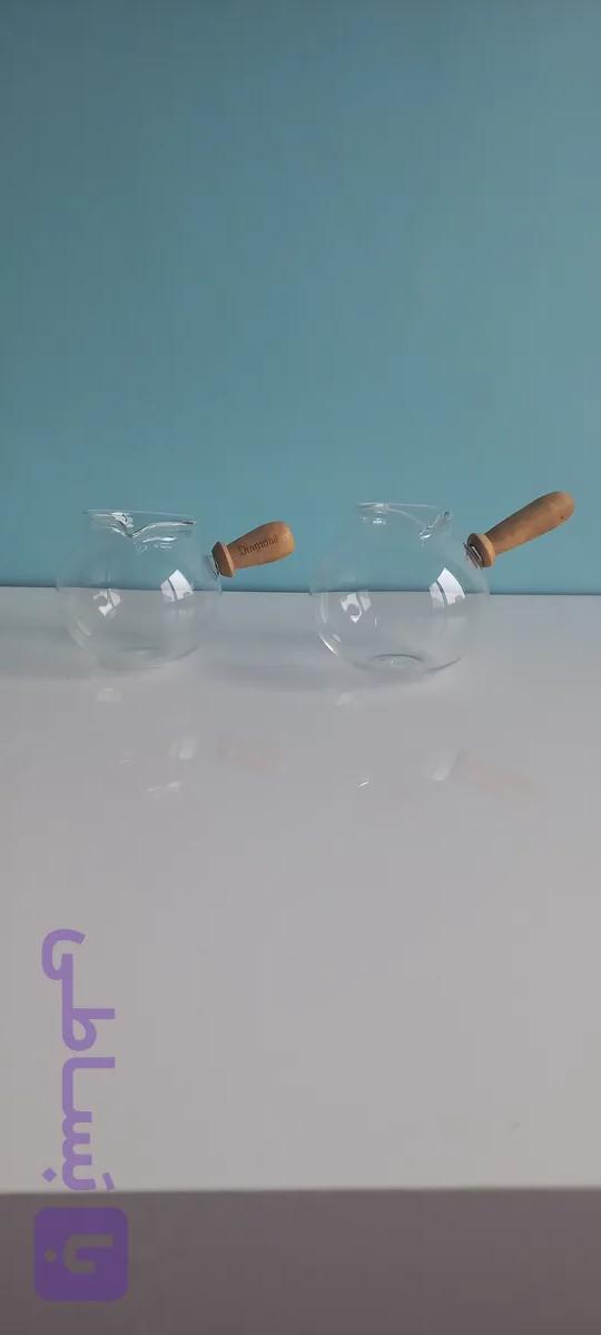 سس خوری ترکیب پیرکس و دسته چوبی گرد کد hm093