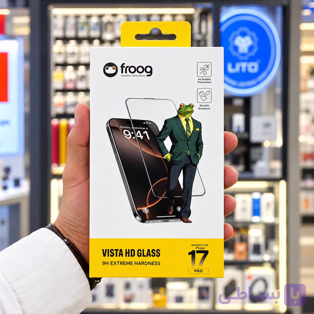 گلس آیفون 17 پرو Froog Vista HD Glass | محافظ صفحه 9H ضدخش و شفاف