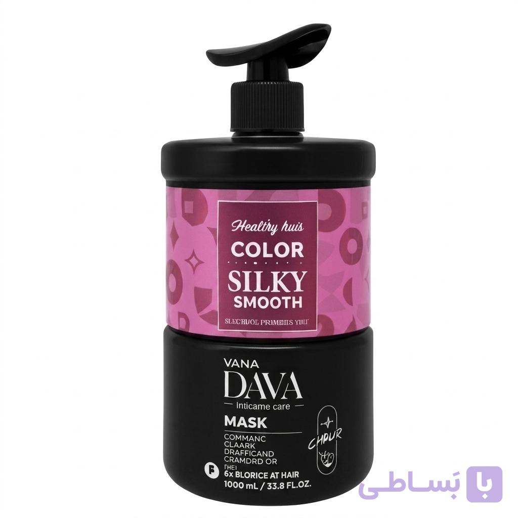 ماسک مو وانادافا (Vana Dava) مدل Color Silky Smooth حجم ۱۰۰۰ میلیلیتر – تثبیتکننده رنگ و نرمکننده عمیق مو