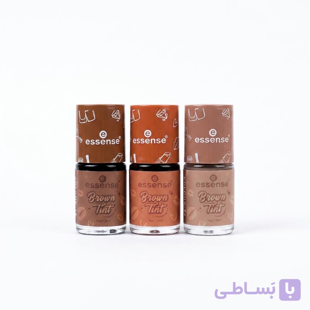 تینت لب قهوهای برند essense مدل Brown Tint – طیف رنگی نود، مات و طبیعی