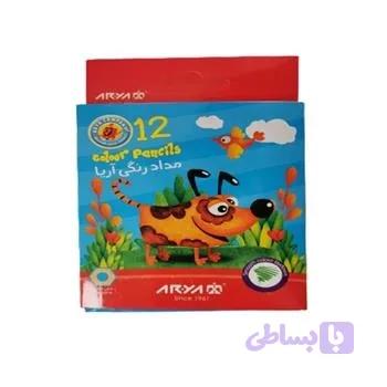 مداد رنگی 12 رنگ آریا کد 3072