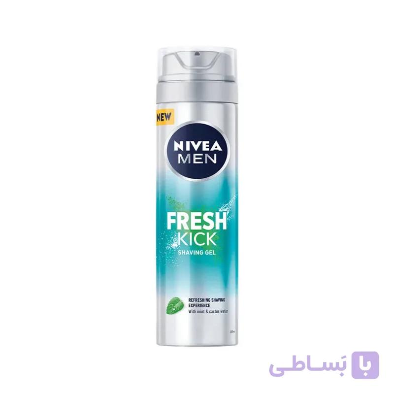 ژل اصلاح نیوا نرم کننده پوست Nivea Men Fresh kick Shaving Gel