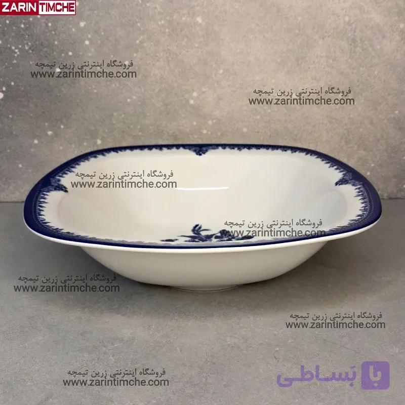 کاسه سالاد مربع چینی زرین مدل فلورانس