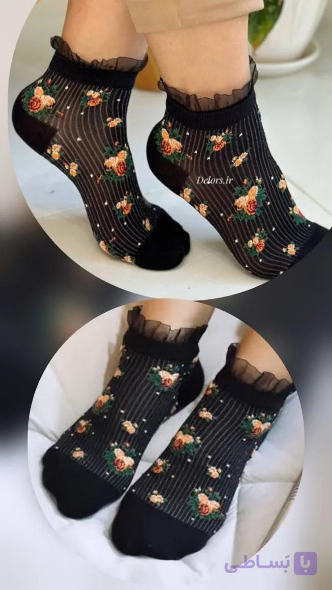 جوراب وارداتی گل مینیاتوری