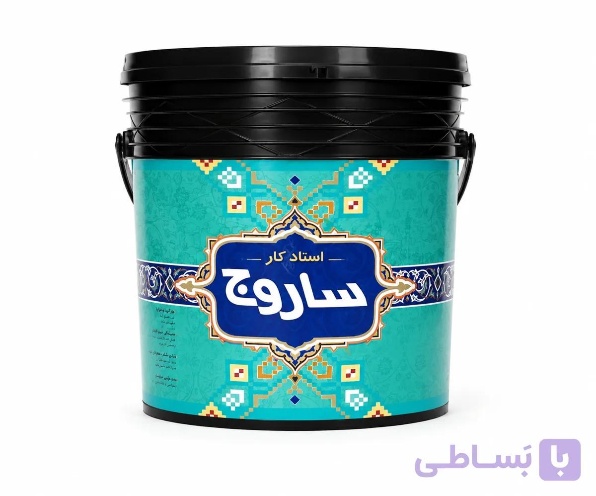 چسب کاشی خمیری ساروج استادکار ۱۲ کیلویی | چسبندگی قوی، اجرای تمیز و آسان برای دیوارهای داخلی